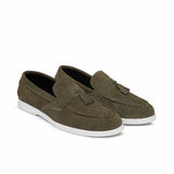 Olive Green Suede Shoe La02