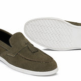Olive Green Suede Shoe La02