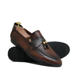 Brown Tassel Slip-On Shoes PA35