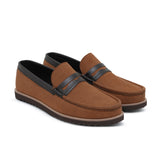 Tan Suede Saddle Loafer LZ03