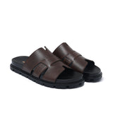 Brown Croc Belt Slipper SA78