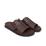 Brown Croc Slipper SU01