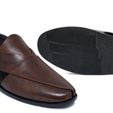 Brown Peshawari Chappal Da39