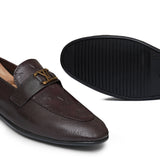 Brown LV Embossed Shoe PA06