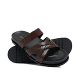 Brown Cross Slipper SA133