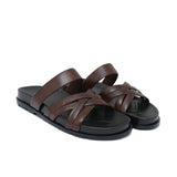 Brown Cross Slipper SA133