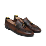 Brown Tassel Slip-On Shoes PA35