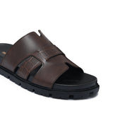 Brown Croc Belt Slipper SA78
