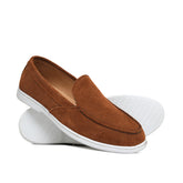 Cognac Brown Suede Shoe La12