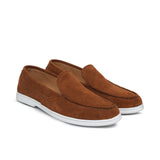Cognac Brown Suede Shoe La12