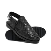 Black Croc Peshawari Chappal Da33