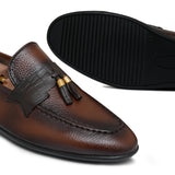 Brown Tassel Slip-On Shoes PA35