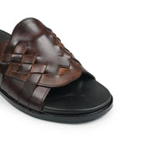Elegant Brown Slide Slipper SA60