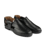 Classic Black Peshawari Chappal DAZ1