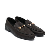 Brown Textured Embossed Shoe FZ33