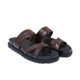 Brown Cross Slipper SA131