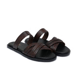 Brown Leather Slipper SA146