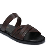 Brown Leather Slipper SA146