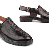 Croc Leather Peshawari Chappal DAZ5