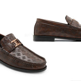Classic Embossed Brown Shoe FZ43