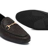 Brown Textured Embossed Shoe FZ33