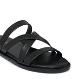 Black Leather Slipper SA139