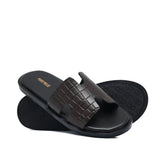 Burgundy Fancy Croc Slipper Sa99