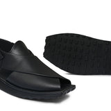 Black Leather Sandal DD01