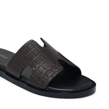 Burgundy Fancy Croc Slipper Sa99