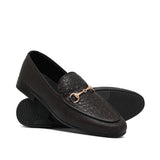 Brown Textured Embossed Shoe FZ33