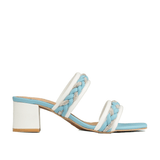 Pastel Blue Braided Block Heels WH07
