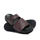 Brown Croc Slipper SA127