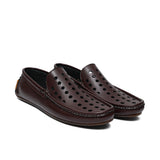Brown Perforated Loafer LS21