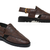 Timeless Brown Leather Peshawari Sandal DZ44