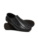 Black Perforated Loafer LS20