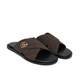 Brown Suede Slipper SZ07