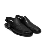 Black Leather Sandal GT30