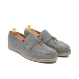 Grey Suede Tassel Shoe LU28