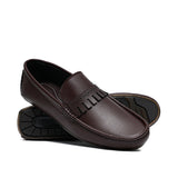 Brown Frill Loafer LS14