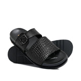 Black Croc Slipper SA128
