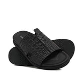 Black Croc Slipper SU04