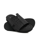 Black Croc Slipper SU04