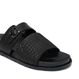 Black Croc Slipper SA128