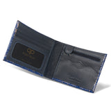 Men Blue Leather Wallet 597CH