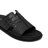 Black Croc Slipper SU04