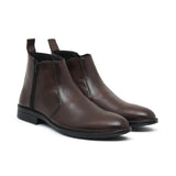 Choco Brown Zip Chelsea Boots PD13