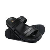 Black double belt Slipper SA125