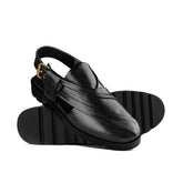 Leather Luxe Black Sandal DZ49