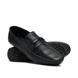 Black Textured Loafer LS07
