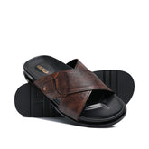 Brown Cross Slipper SA150